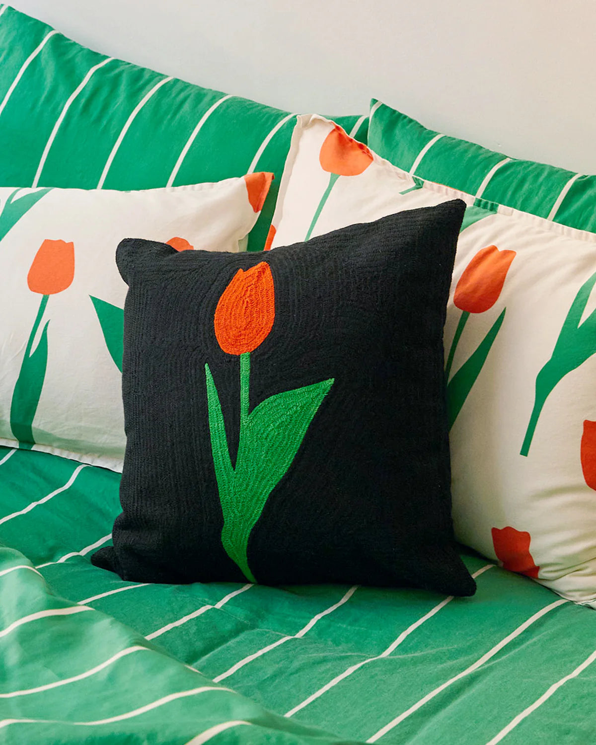 Embroidered Pillow- tulip