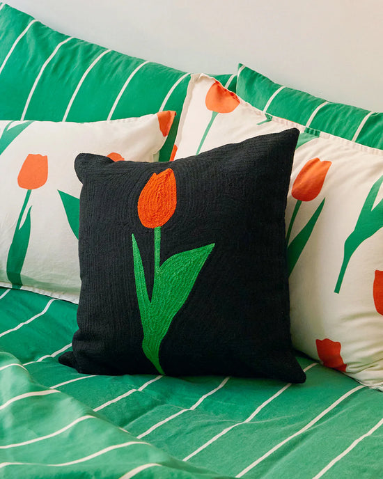 Embroidered Pillow- tulip