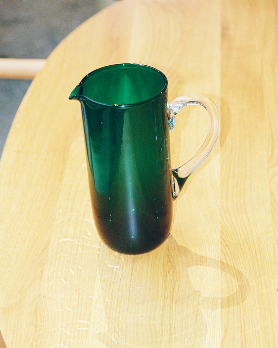 Green Glass Pitcher